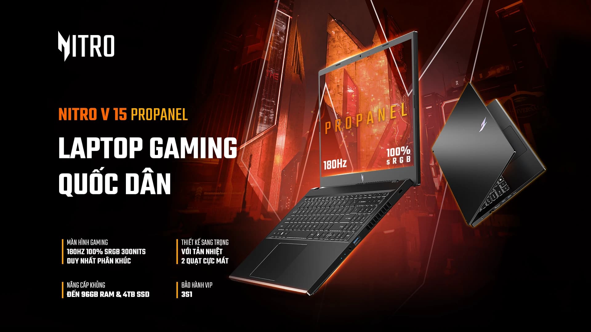 Laptop Gaming Acer Nitro V15 - Hiệu năng mạnh mẽ cho game thủ